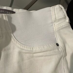 White maternity shorts